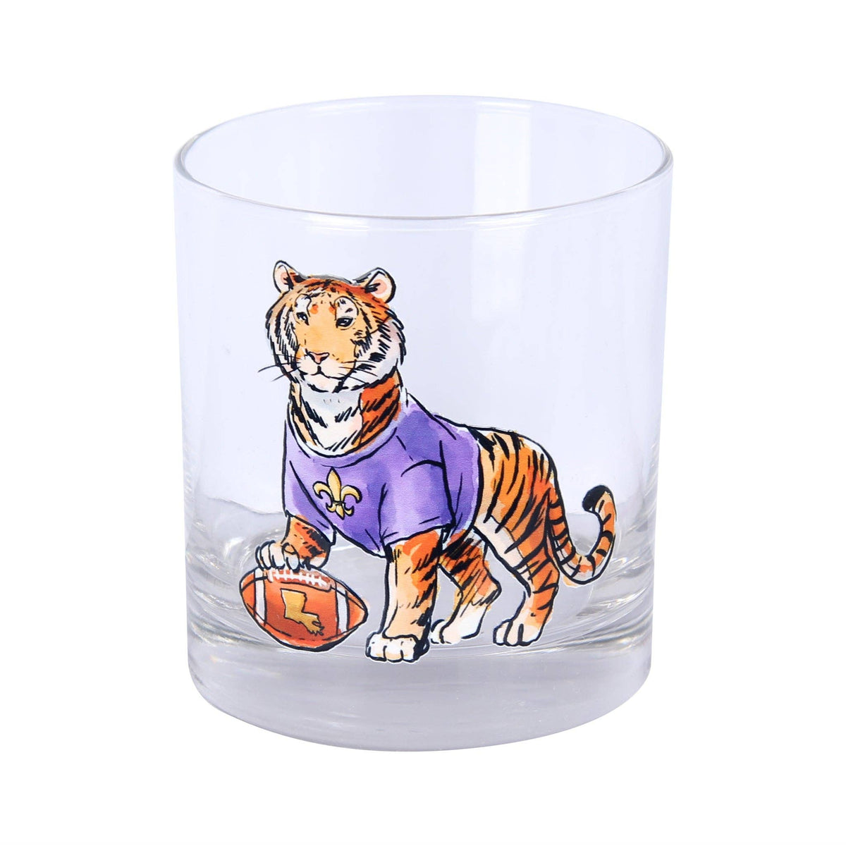 Louisiana State Spirit Tiger  Rocks Glass