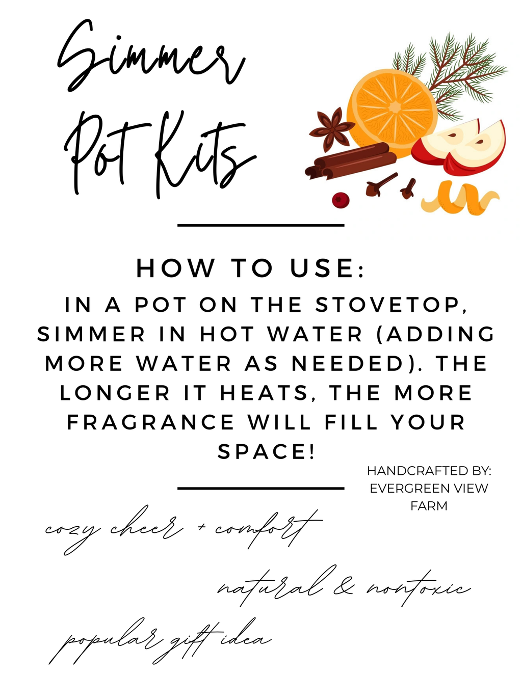 Holiday Spice Simmer Stovetop Potpourri