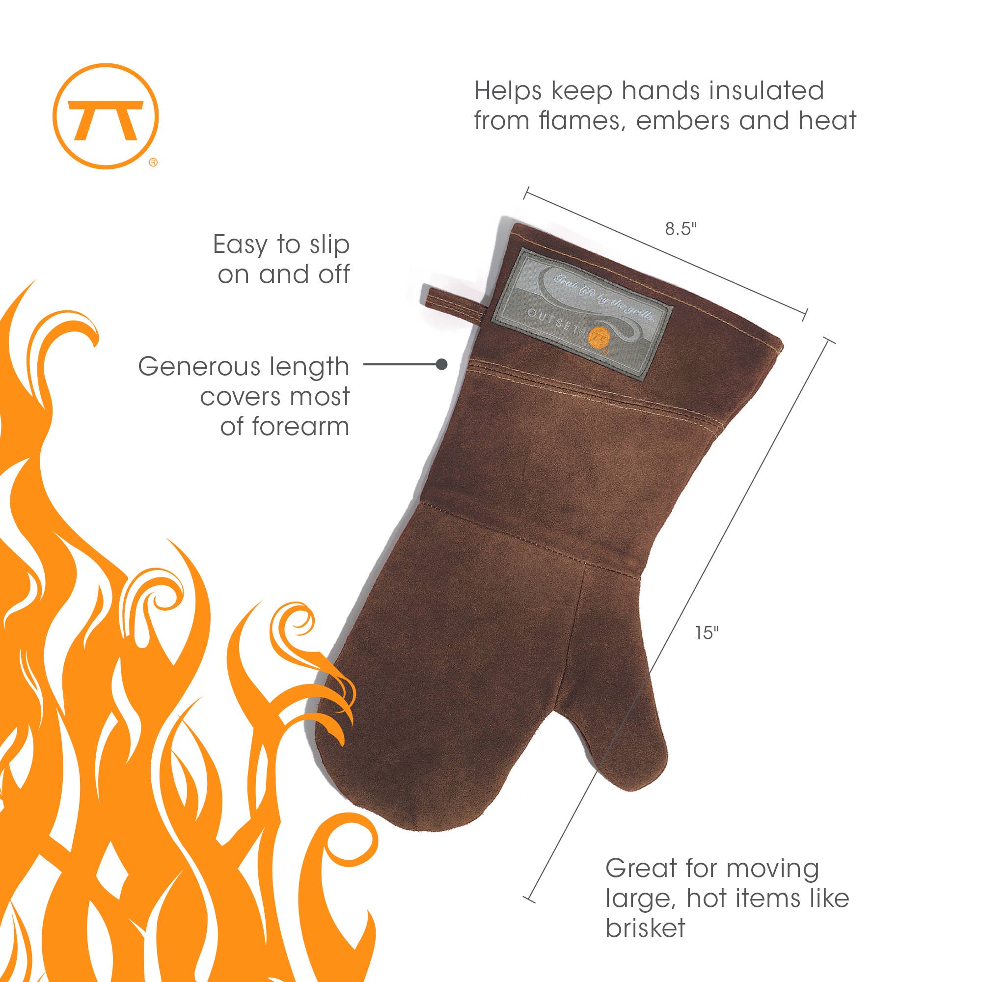 Leather BBQ Grilling Mitt