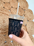 Iced Coffee Sleeve - Cowgirl Boots - Black : Small