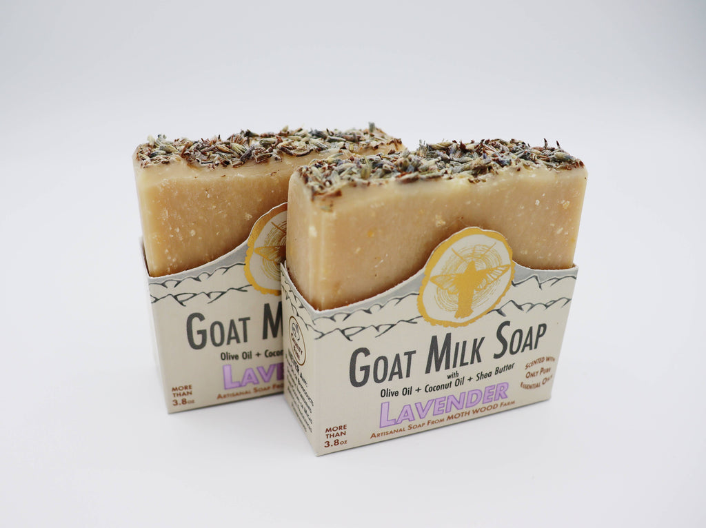 Lavender Goat Milk Soap with Wooden Dish