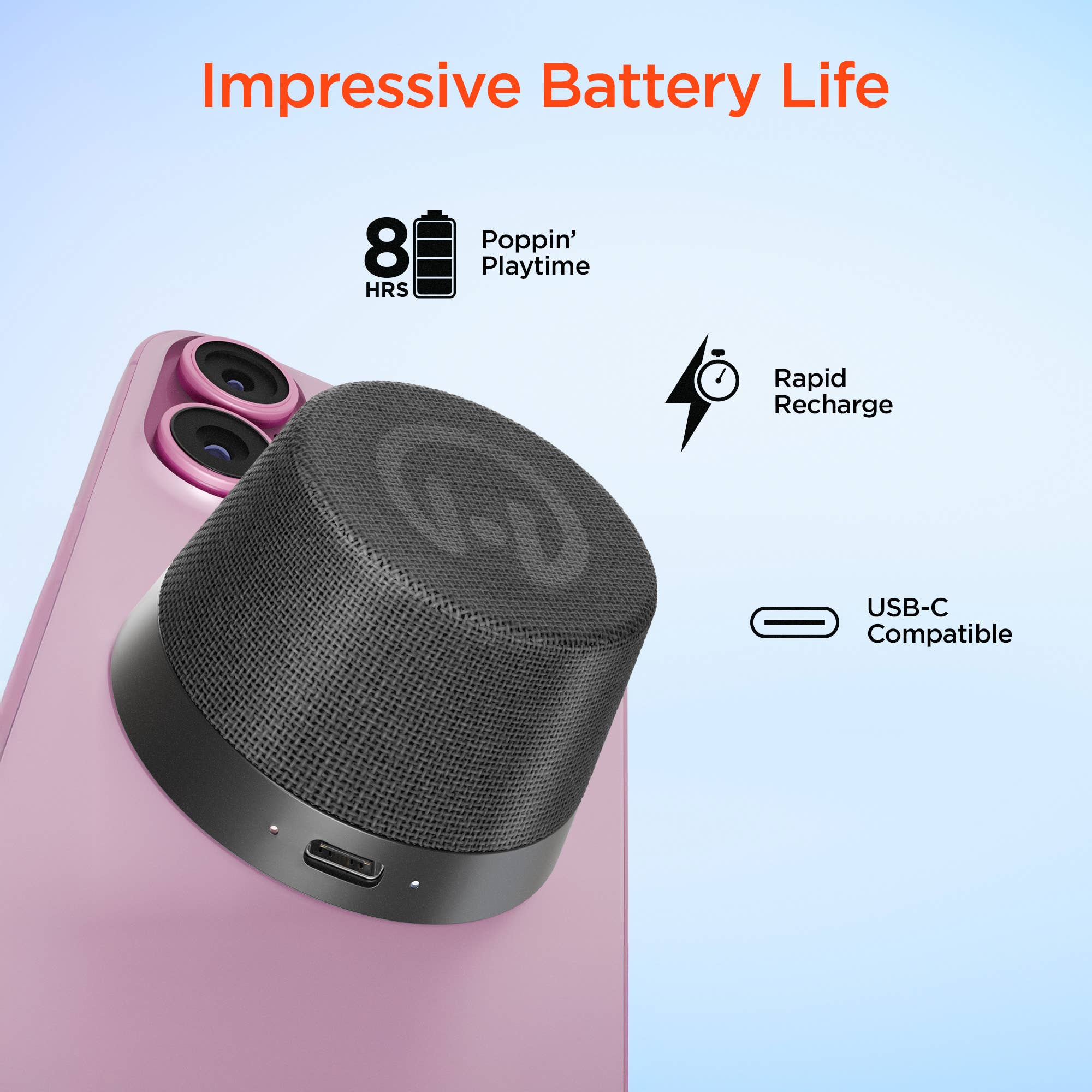 MagSafe-Compatible Pocket Popper Magnetic Mini Wireless Speaker
