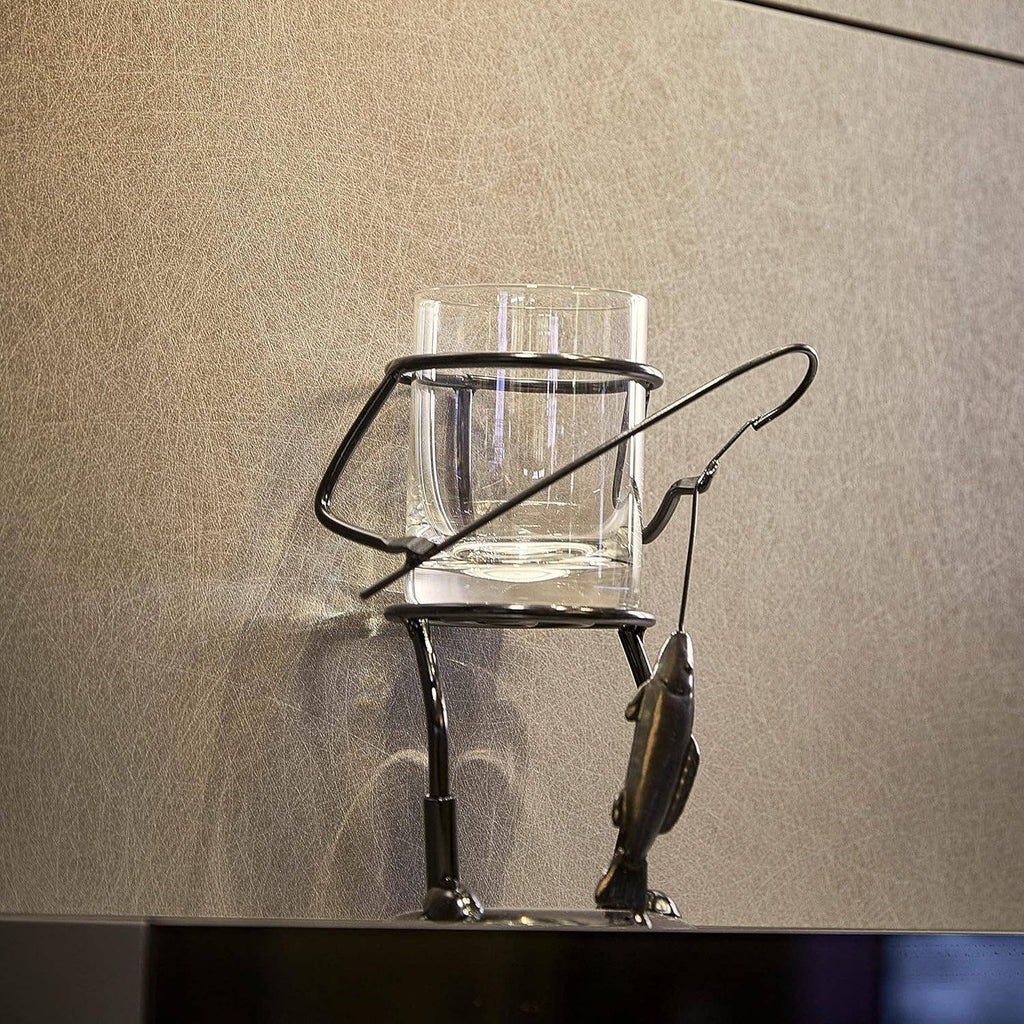Metal Fisherman Cup Holder for Wine, Whiskey and Water Glass