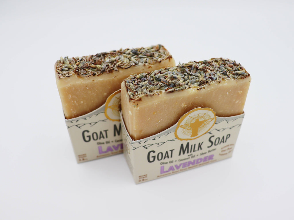 Lavender Goat Milk Soap with Wooden Dish