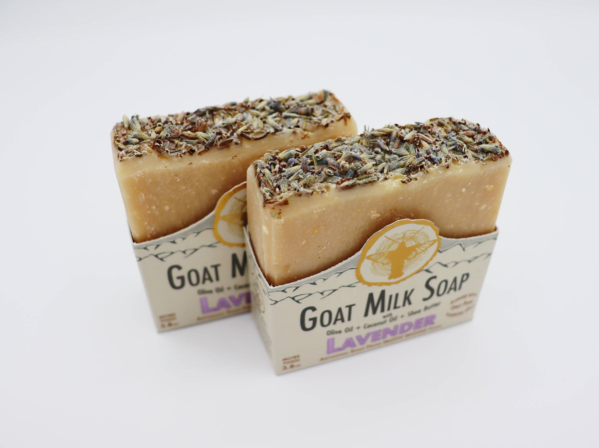 Lavender Goat Milk Soap with Wooden Dish