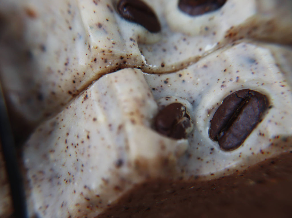 Coffee Goat Milk Soap with Wooden Dish