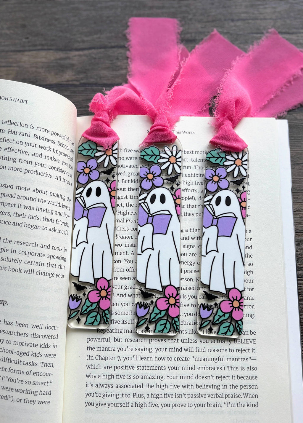 Cute Ghost Reading Bookmark