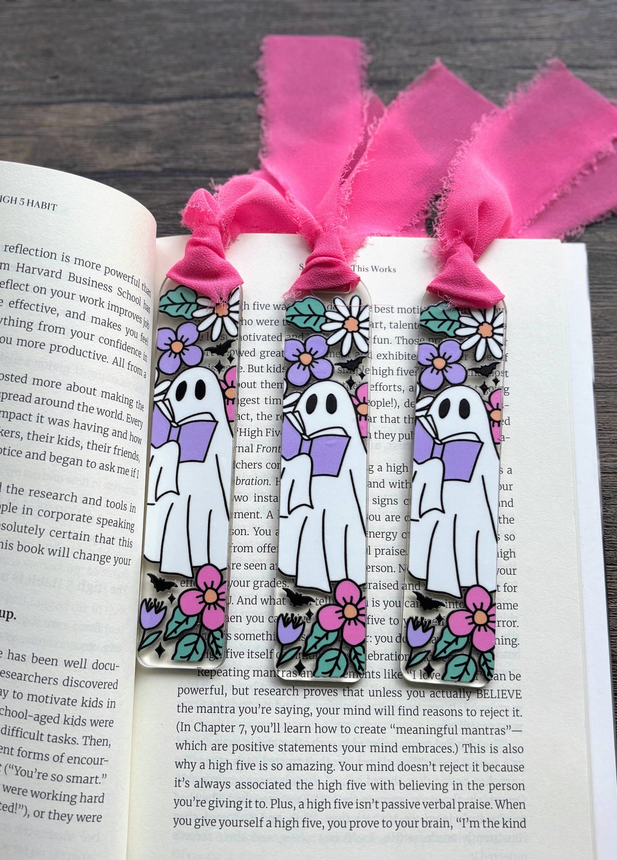 Cute Ghost Reading Bookmark