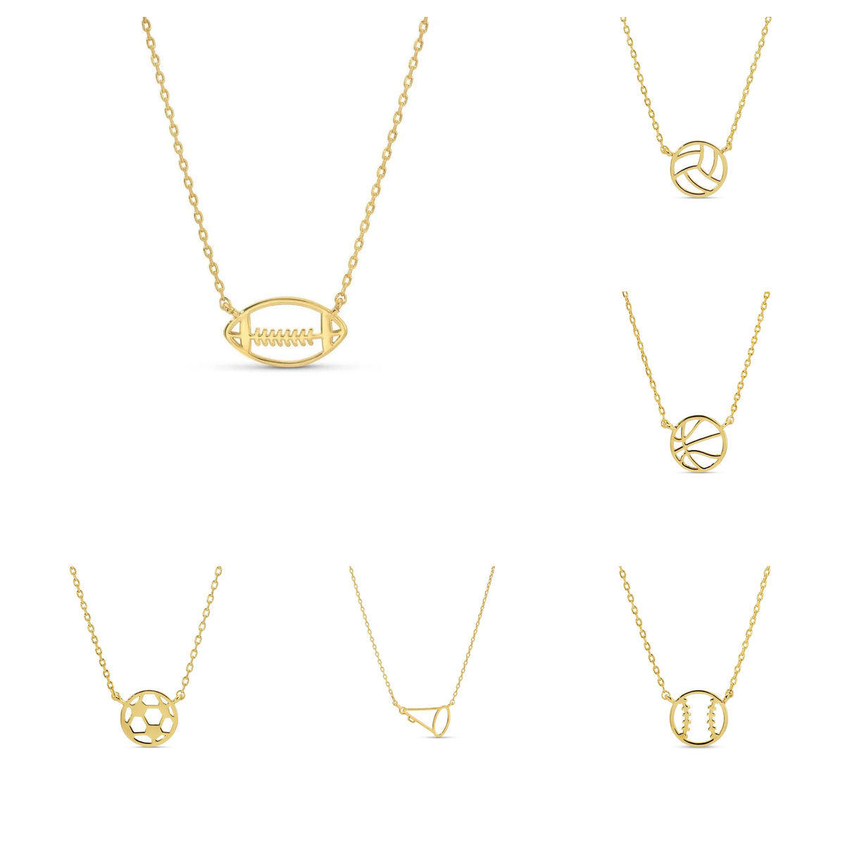 Game Day Minimalist Sports Necklace: Gold