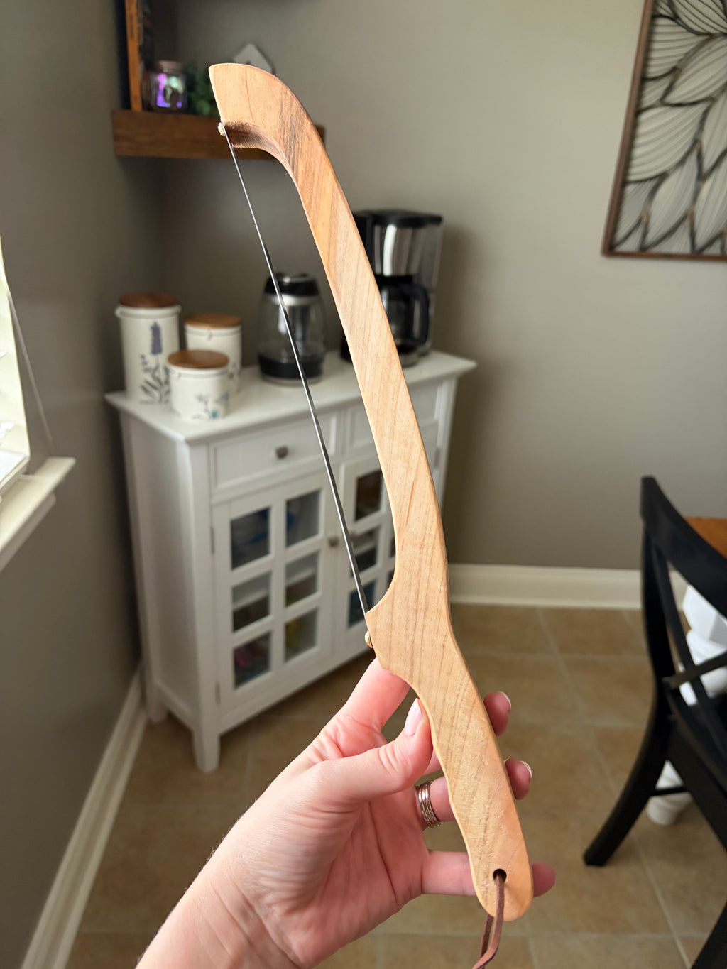Handmade Serrated Wooden Sourdough Bread Knife