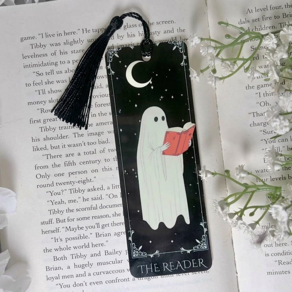 The Reader Ghost Metal Bookmark