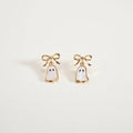 Halloween Ghost Ribbon Bow Earrings