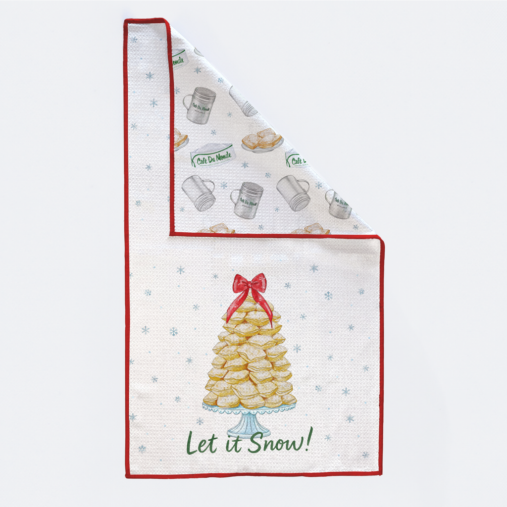 New Orleans Beignet Christmas Tree Kitchen Towel