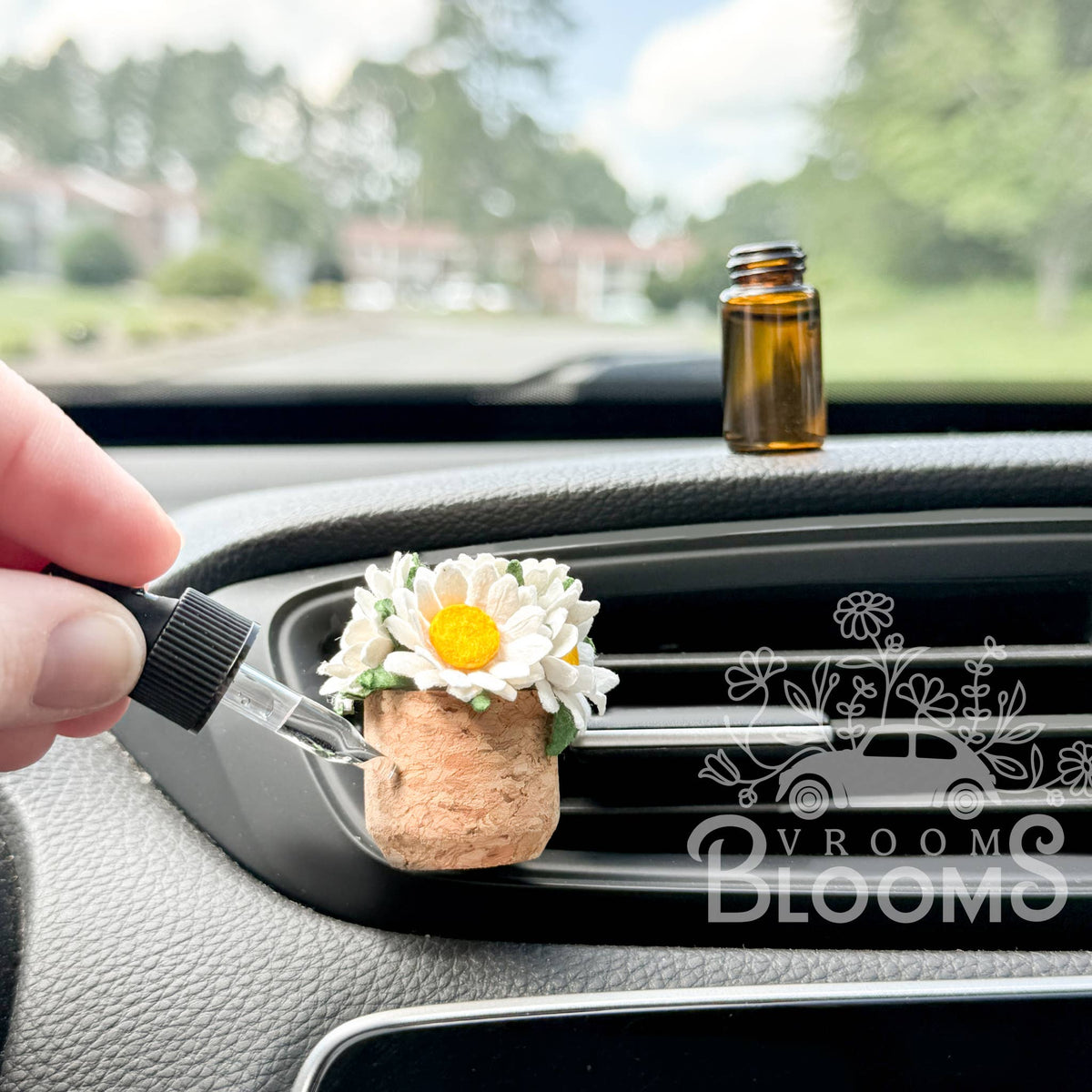 Daisy Flower Vent Clip; Car Air Freshener Diffuser