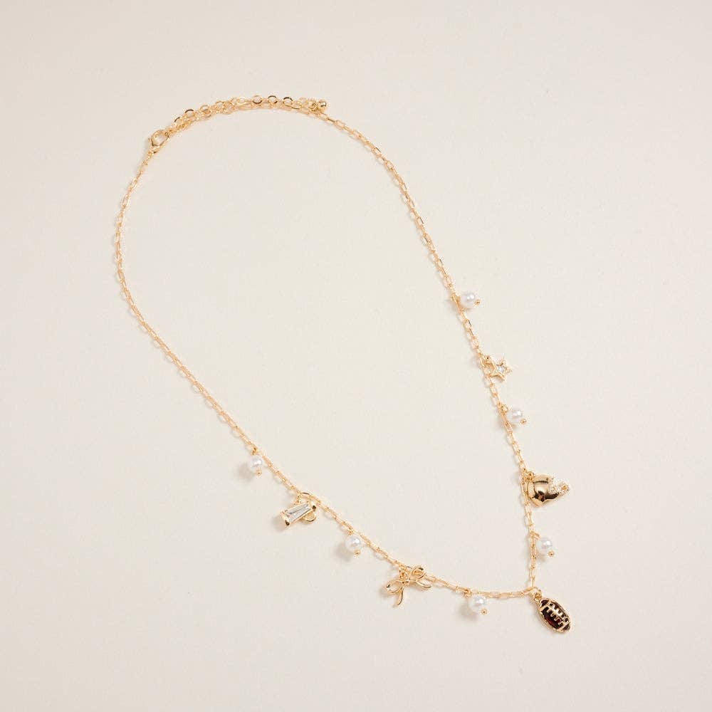 Football Game Day Charms Chain Necklace