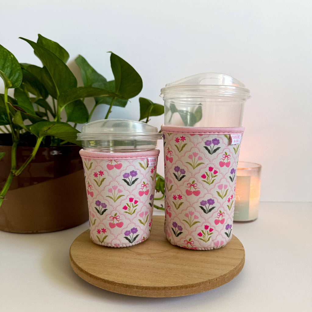 Floral Diamond Iced Coffee Sleeve