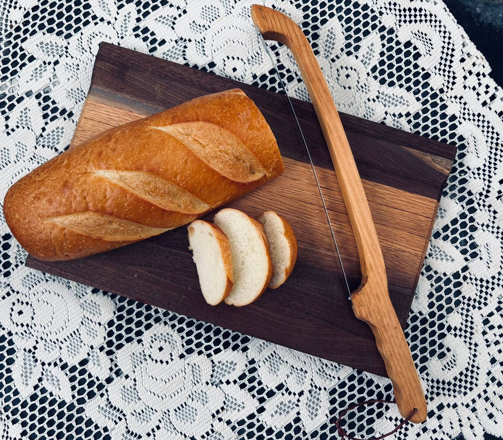 Handmade Serrated Wooden Sourdough Bread Knife