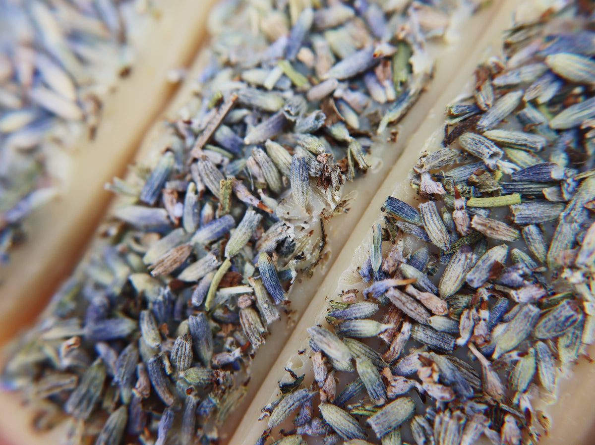 Lavender Goat Milk Soap with Wooden Dish