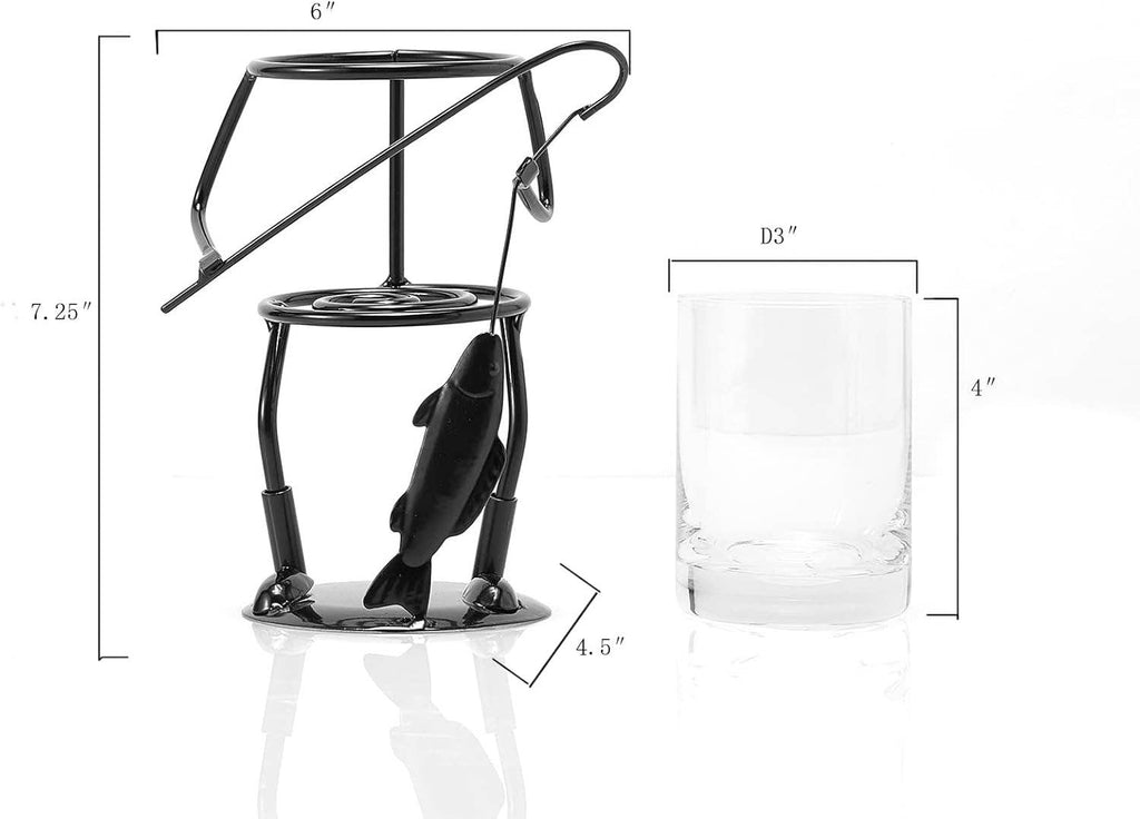 Metal Fisherman Cup Holder for Wine, Whiskey and Water Glass