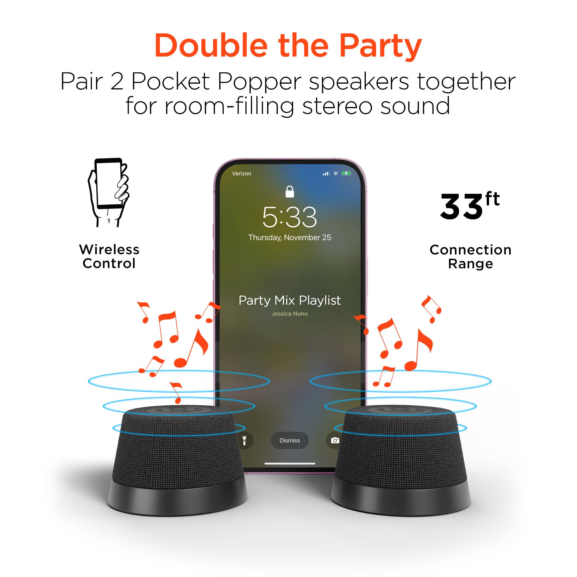 MagSafe-Compatible Pocket Popper Magnetic Mini Wireless Speaker