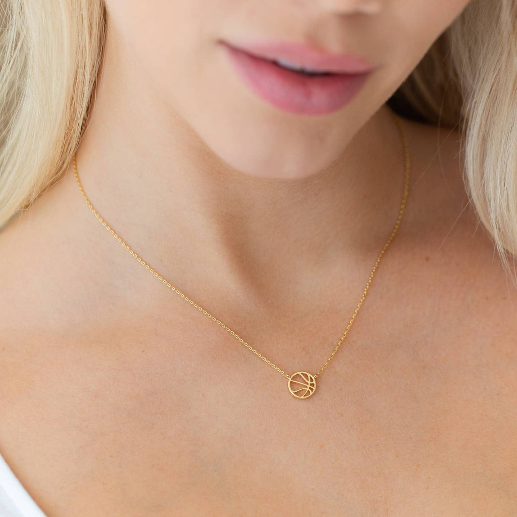 Game Day Minimalist Sports Necklace: Gold