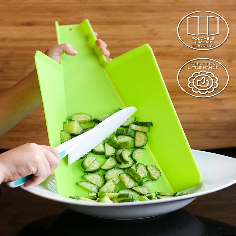 Kids Safe Knife Set and Foldable Cutting Board Set