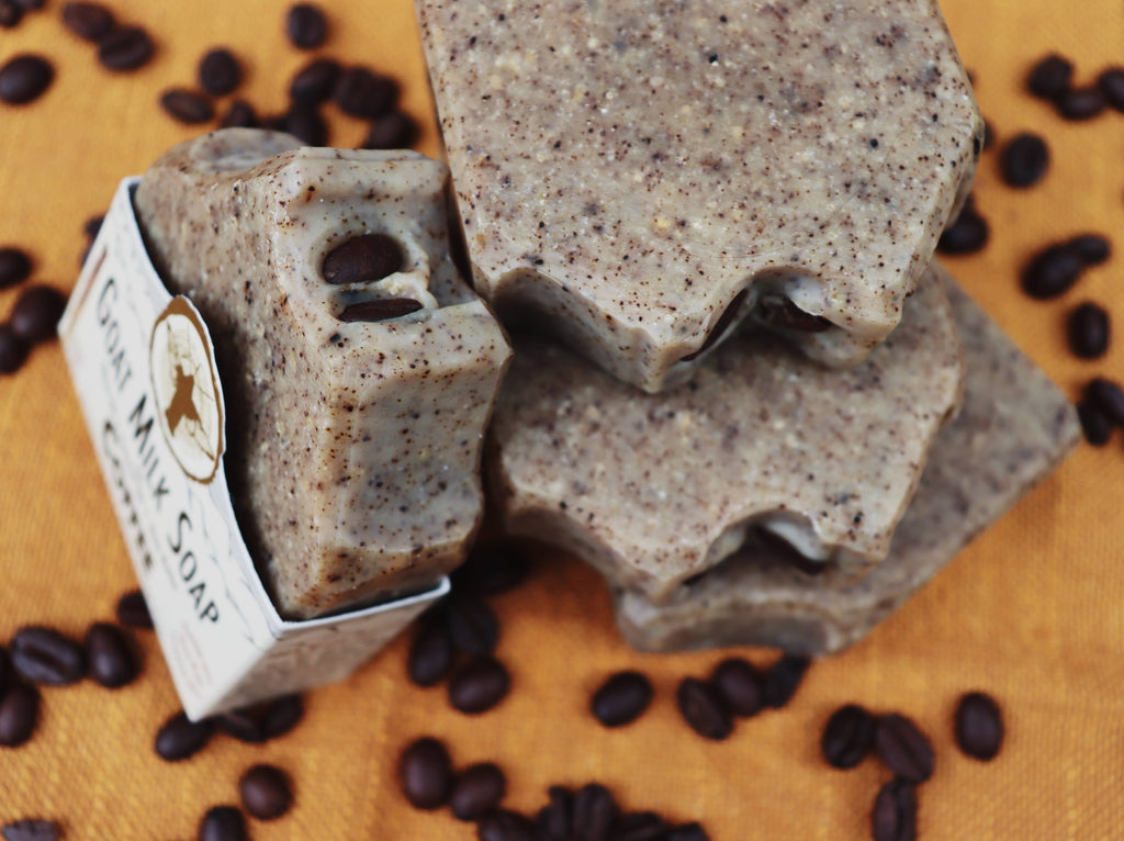 Coffee Goat Milk Soap with Wooden Dish