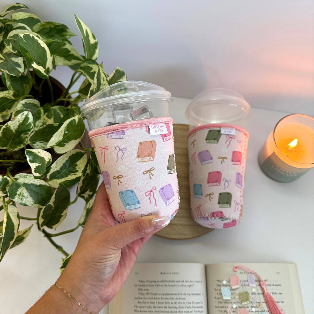 Pastel Book Lover Iced Coffee Sleeve