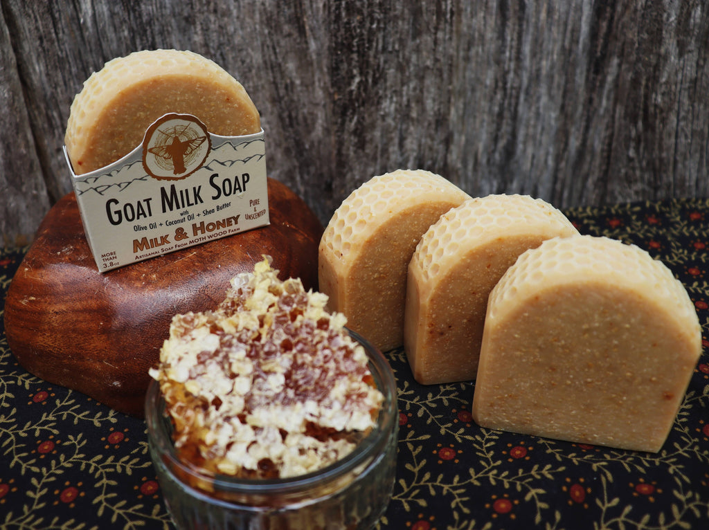 Milk & Honey Goat Milk Soap with Wooden Dish