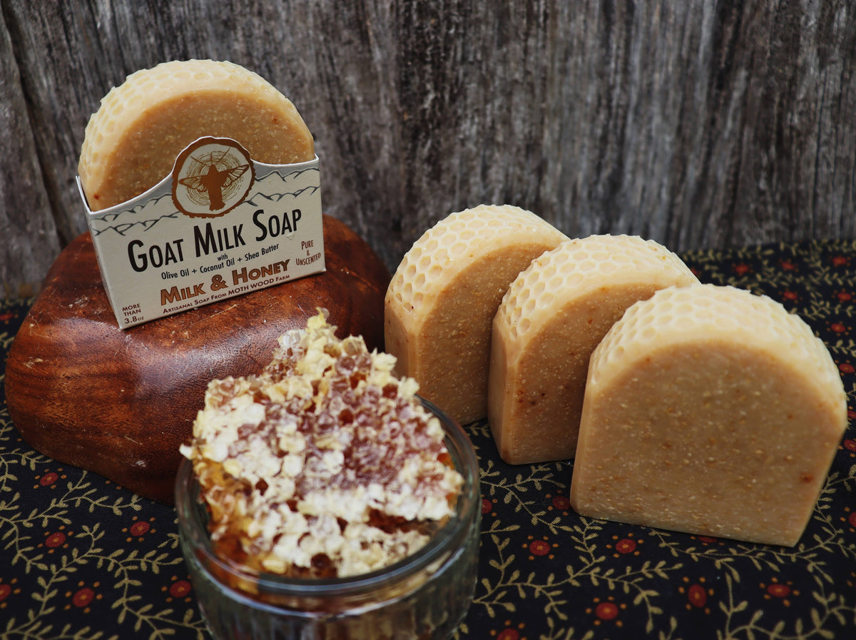 Milk & Honey Goat Milk Soap with Wooden Dish