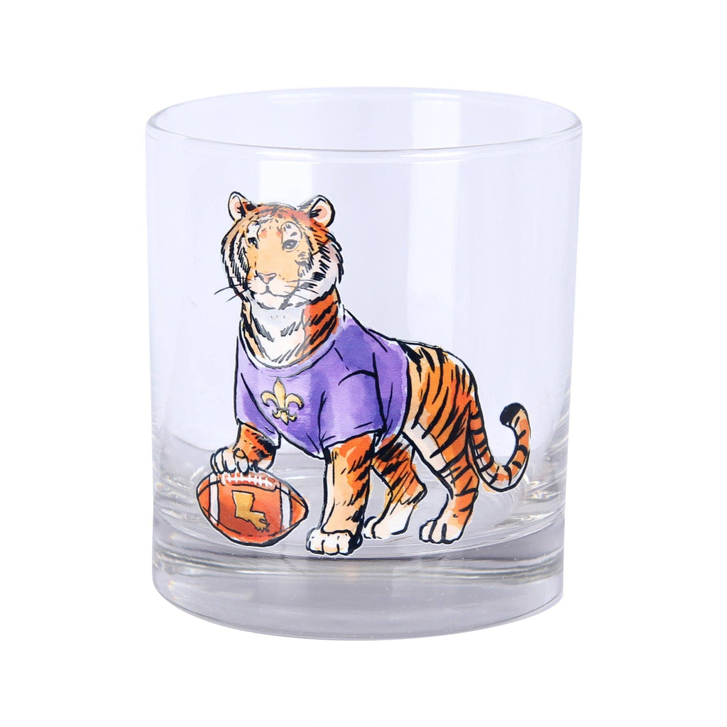 Louisiana State Spirit Tiger  Rocks Glass
