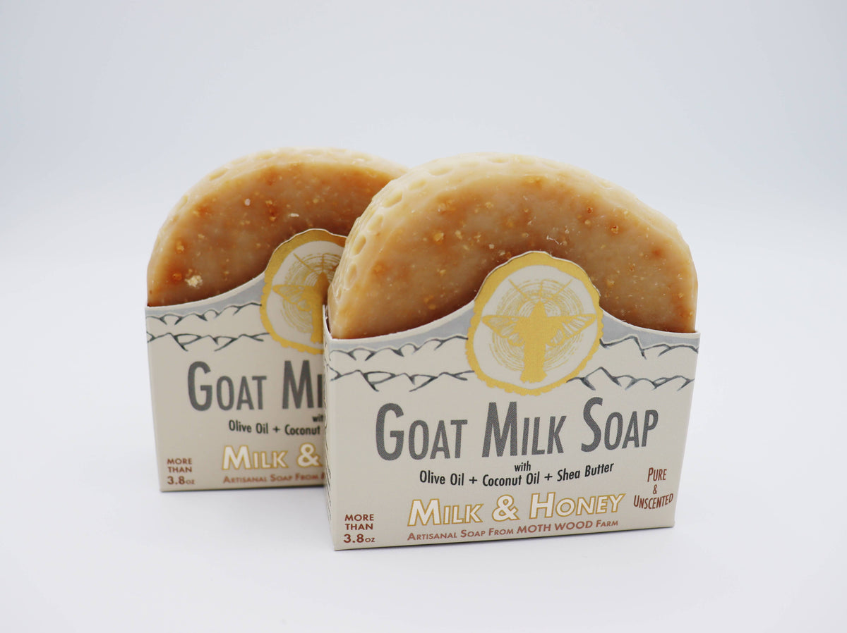 Milk & Honey Goat Milk Soap with Wooden Dish