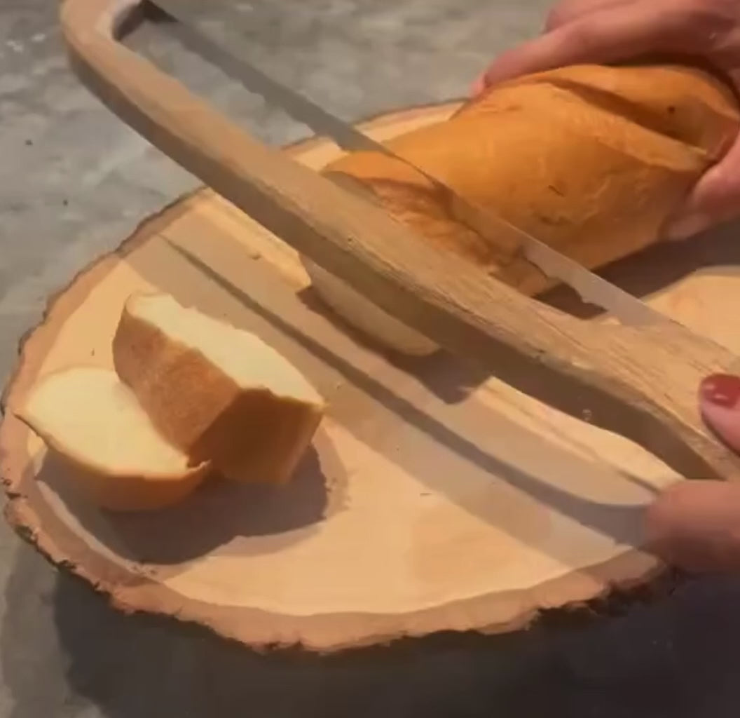 Handmade Serrated Wooden Sourdough Bread Knife
